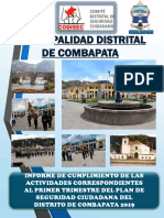 Portada Informe de Cumplimiento 2019