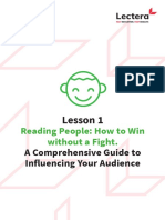 0063 - Lesson 01. Reading People How To Win Without A Fight