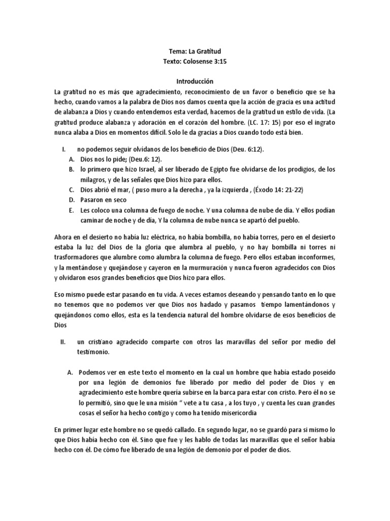 La Gratitud: Un Estilo de Vida | PDF | Gratitud | Dios