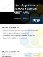 Developing Applications Against Alfresco Unified REST APIs