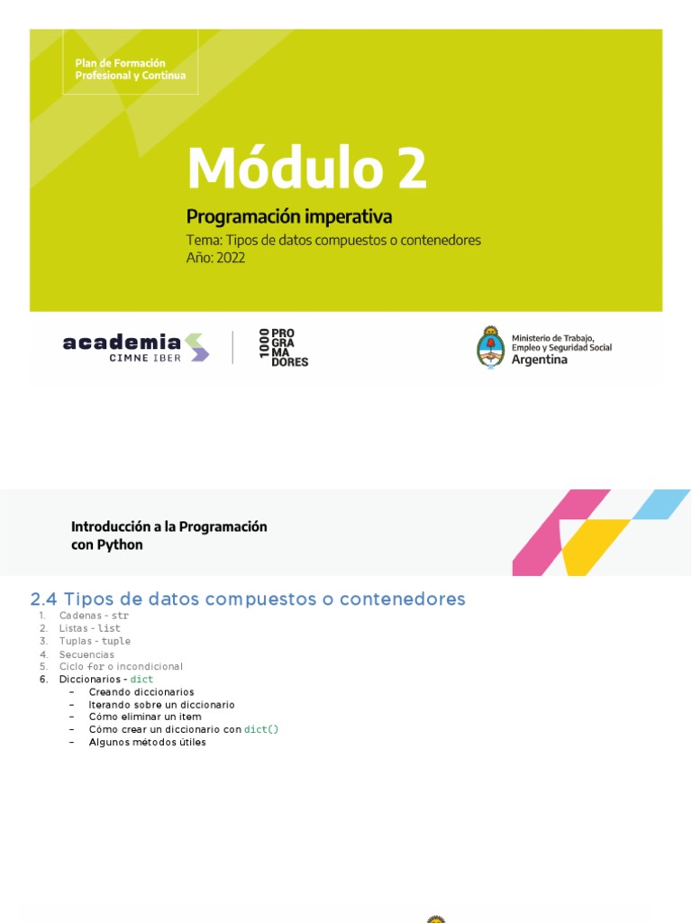 Diccionarios en Python: Guía Completa | PDF | Python (lenguaje de ...