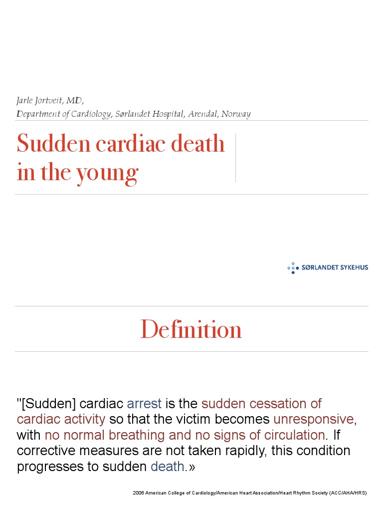 Causes and Risk Factors for Sudden Cardiac Death in the Young | PDF ...