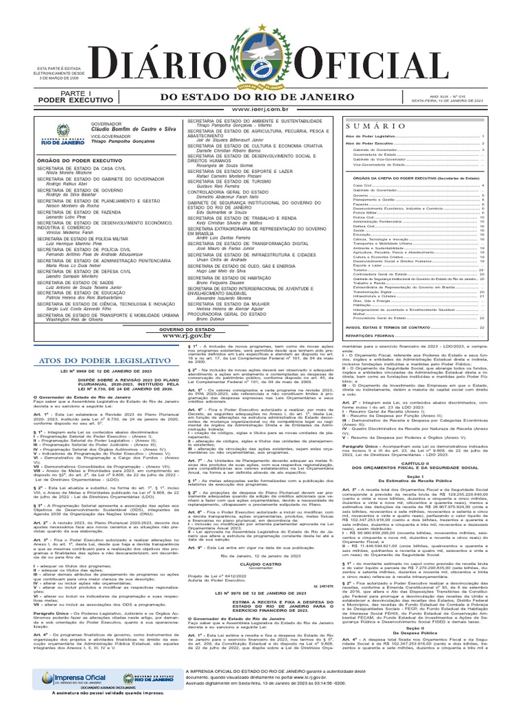 Diario Oficial RJ 13-01 | PDF
