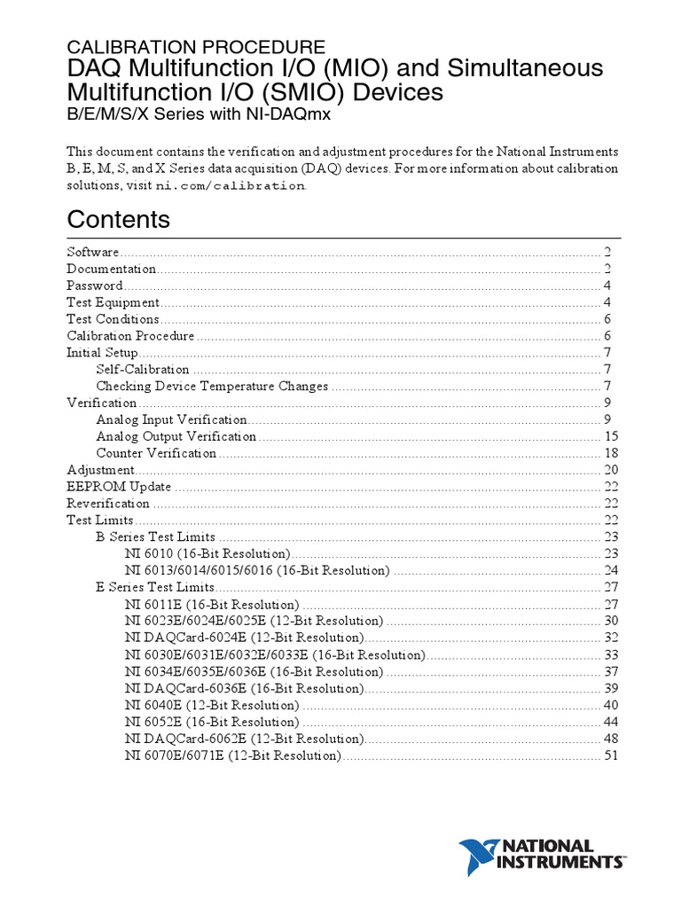 Daq Multifunction I o Mio and Simultaneous Multifunction I o Smio ...