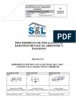 s&L-sst-pets-007 - Procedimiento de Instalacion de Barandas Metalicas, Arriostre y Pasamano