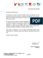 Carta para MG