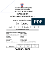 Registro Auxiliar 2do B 2022