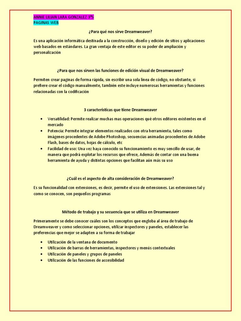 Para qu nos sirve dreamweaver pdf adobe dreamweaver ingenier a