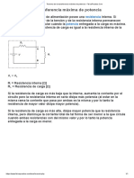 Teorema de La Transferencia Máxima de Potencia