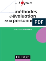 Les Méthodes d'Évaluation de La Personnalité - Jean Luc Bernaud