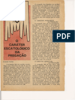 O caráter escatológico, espiritual e litúrgico da pregação