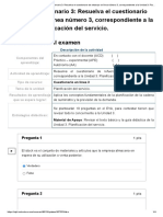 Examen - (AAB02) Cuestionario 3 - Resuelva El Cuestionario de Refuerzo en Línea Número 3, Correspondiente A La Unidad 3. Planificación Del Servicio