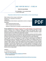 I.E. #2022 "SINCHI Roca" - Ugel 04: Sesión de Aprendizaje