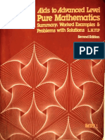 Book 1 - Aids To Advanced Level Pure Mathematics Summary, Worked Examples & Problems With Solutions