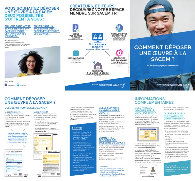 Comment Deposer Une Oeuvre 2017 | PDF | Disque compact | Compositeurs