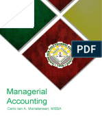 Managerial Accounting Module 1