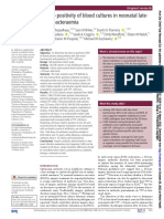 Time To Positivity of Blood Cultures in Neonatal Late-Onset Bacteraemia