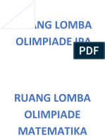 RUANG LOMBA OLIMPIADE IPA