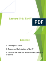 Lecture 5-6 - Tariff