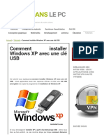 Comment Installer Windows XP Avec Une Clé USB