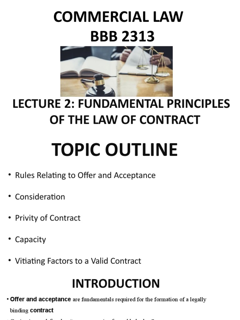Fundamentals of Contract Law | PDF | Offer And Acceptance ...