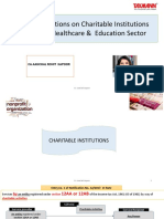 GSTImplicationson Charitable Institutionsincluding Healthcare Education Sector