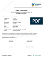 Formulir Pernyataan Registrasi Sasaran Vaksinasi Covid-19 Nomor: P-DKDGXHFL