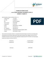 Formulir Pernyataan Registrasi Sasaran Vaksinasi Covid-19 NOMOR: P-5QNEI173