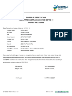 Formulir Pernyataan Registrasi Sasaran Vaksinasi Covid-19 Nomor: P-Pz7Tlshb