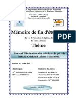 Etude D' Élimination Des Sels Dans Le Pétrole Brut D'ourhoud (Hassi-Messaoud)