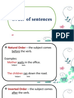 Order of Sentences