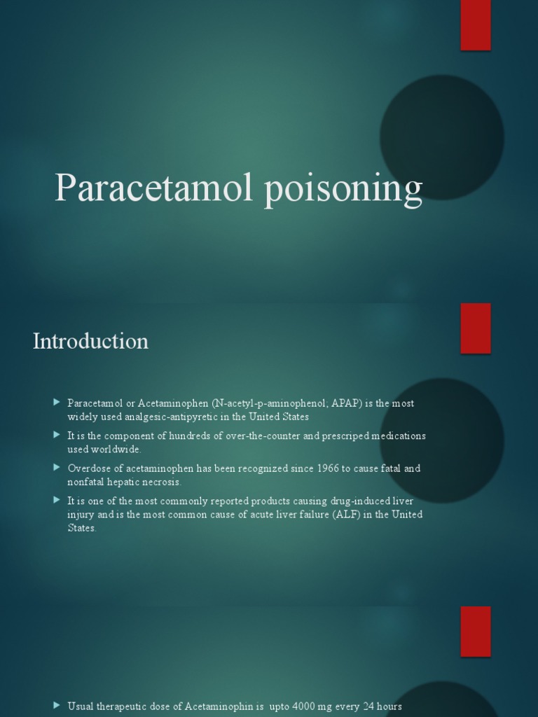 34Paracetamol Poisoning PDF Medical Specialties Toxicology
