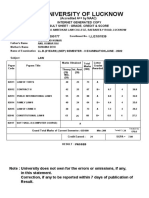 LL.B. semester 2 result sheet with subject marks, grades, credits