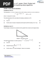 Derivatives Trig, LN, E, Power, Chain, Product and Quotient Rules and Linearizing Using Logarithms