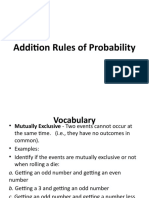 Addition Rules of Probability