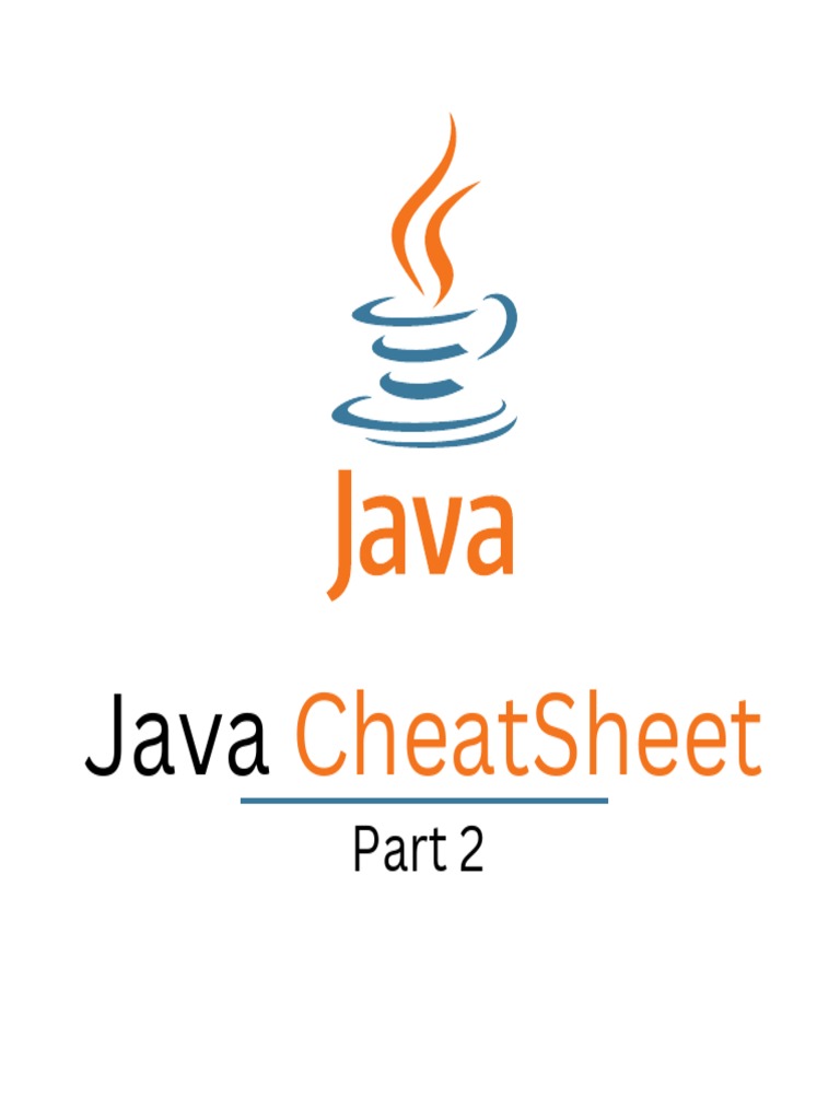 Java CheatSheet - Part - 2 8 | PDF | Software Development | Software
