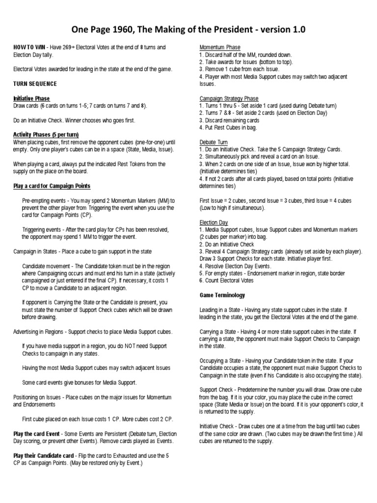 One page 1960 v1 0 pdf card games elections