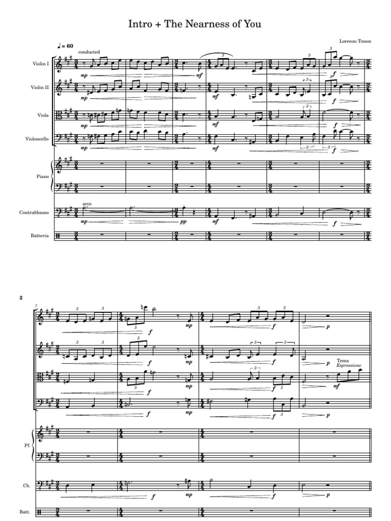 Intro+ The Nearness of You (Partitura) Lorenzo Tonon | PDF | European ...