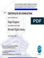 Micrisoft Digital Literacy
