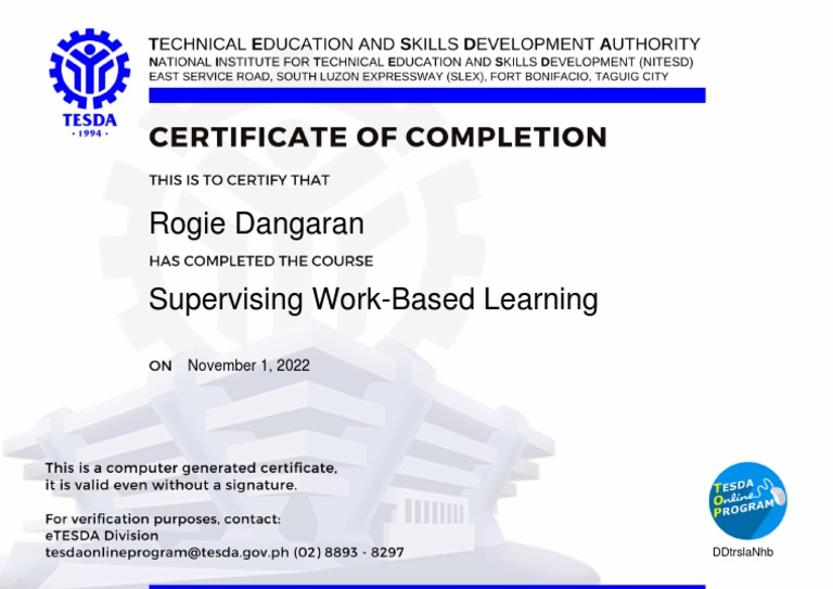 Supervising Work Based Learning | PDF
