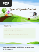 Types of Speech Context Powerpoint