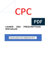 Cahier Des Prescriptions Speciales: Construction D'un Bâtiment R+1