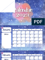 Blue Illustration Sky Calendar