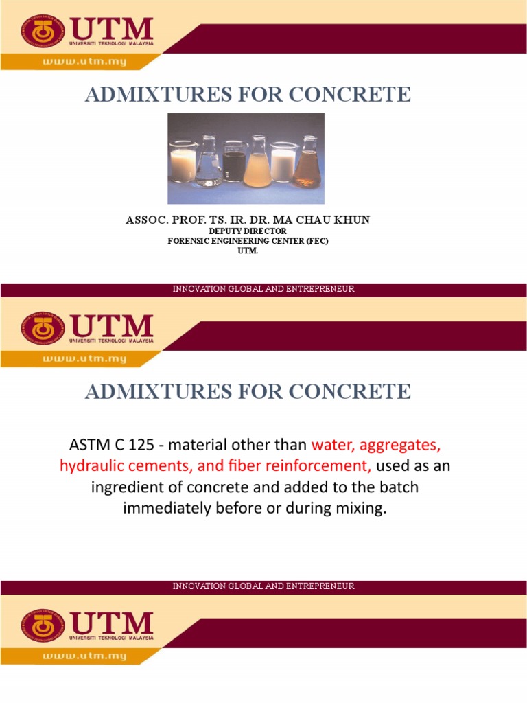 Admixtures For Concrete | PDF | Concrete | Fly Ash