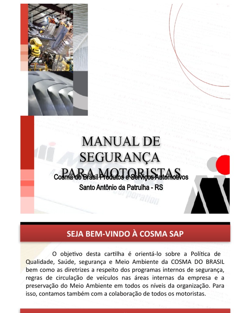 Segurança para Motoristas na Cosma | PDF | Tráfego