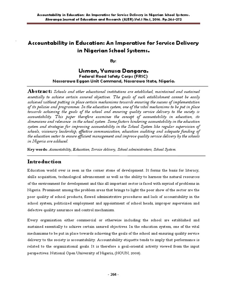 Accountability in Education | PDF | Accountability | Goal