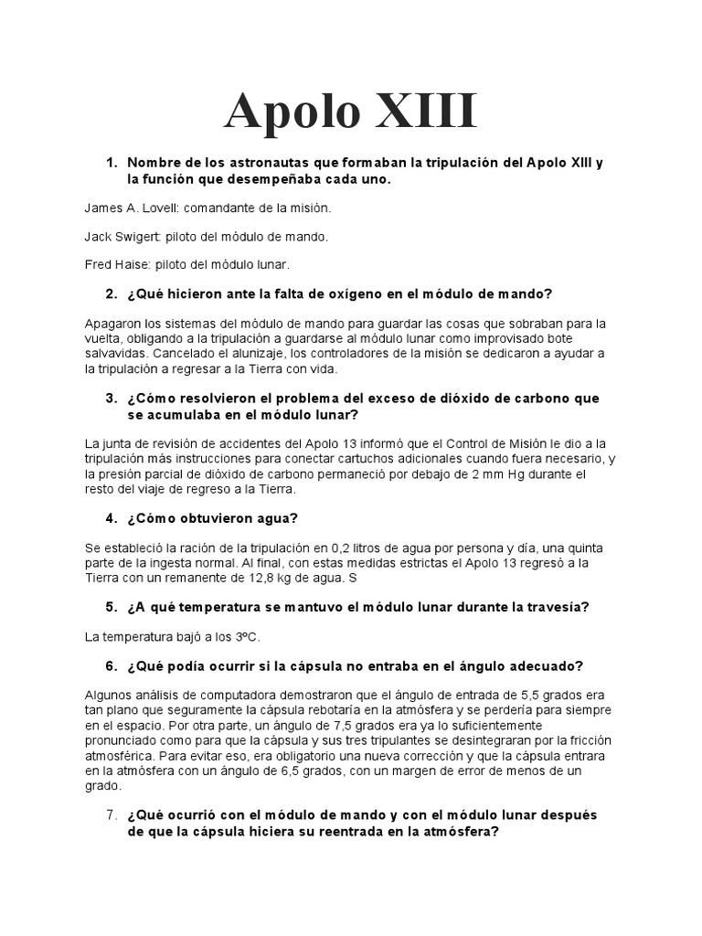 Comandante del Apolo XIII: James A. Lovell | PDF | Espacio exterior ...