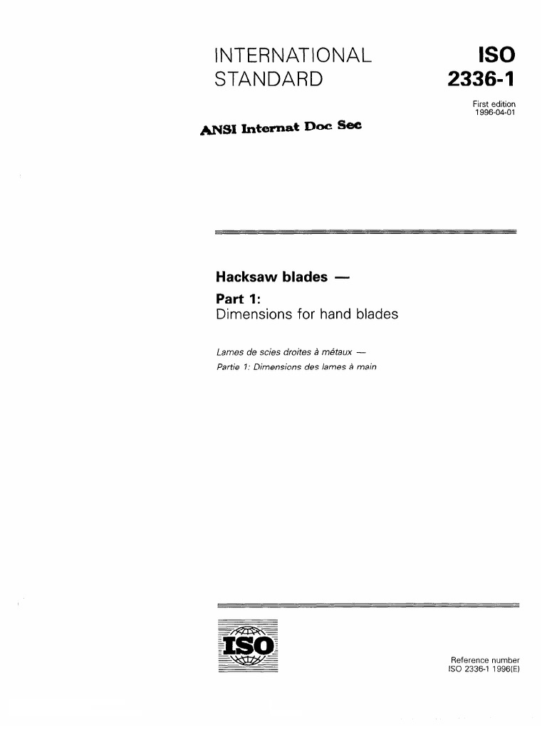 Iso 2336 1 1996 pdf international organization for standardization