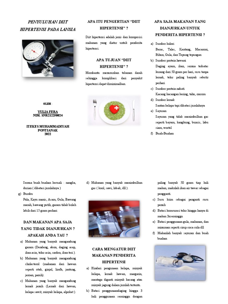 Diit Hipertensi untuk Lansia | PDF