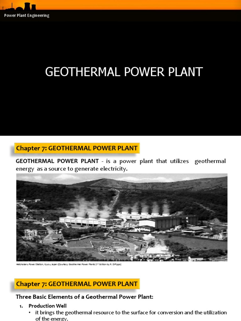 Chapter 7. Geothermal Power Plant | PDF | Steam | Power Station